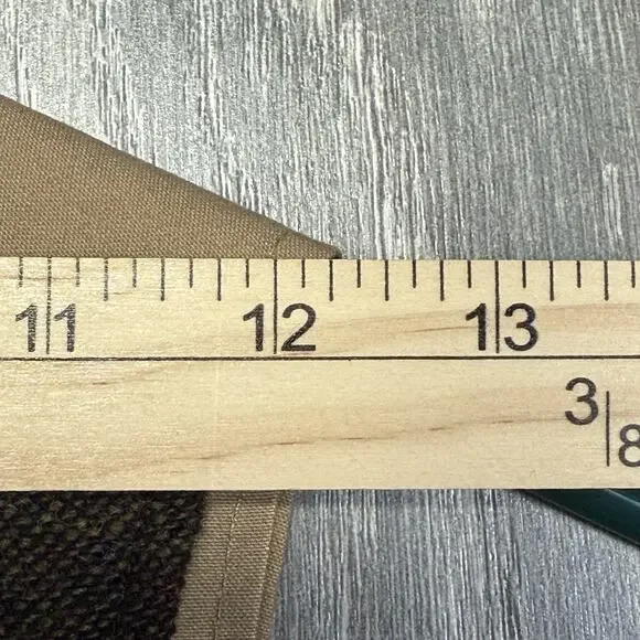 Lands End Canvas 1963 Tweed Wool Vest Brown Size Small Button With Chambray Back - Picture 7 of 8